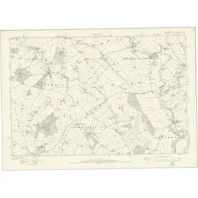 1921 Map of Staffordshire LXVI, 1924 Print