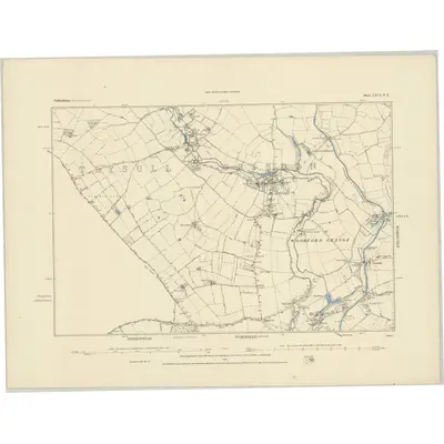 1881 Map of Staffordshire LXVI.NE, 1884 Print