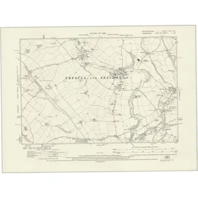 1921 Map of Staffordshire LXVI.NE, 1928 Print