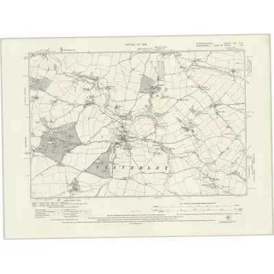 1921 Map of Staffordshire LXVI.NW, 1928 Print