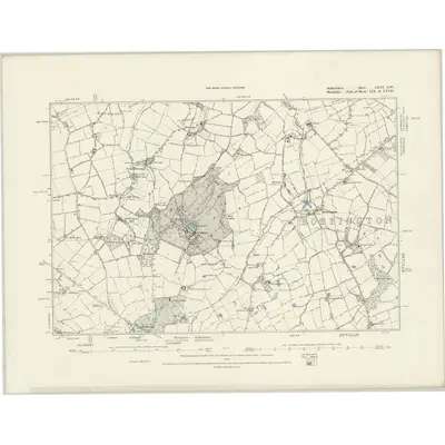 1881 Map of Staffordshire LXVI.SW, 1889 Print