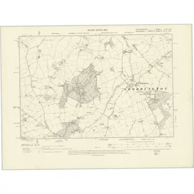 1900 Map of Staffordshire LXVI.SW, 1904 Print
