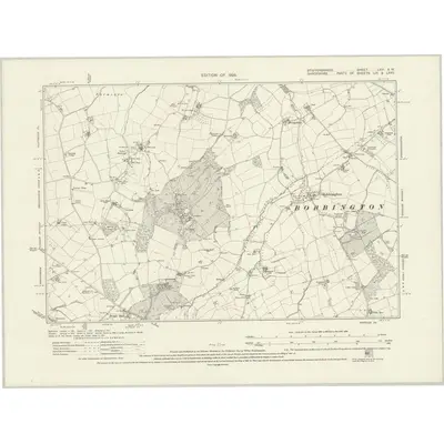 1921 Map of Staffordshire LXVI.SW, 1928 Print