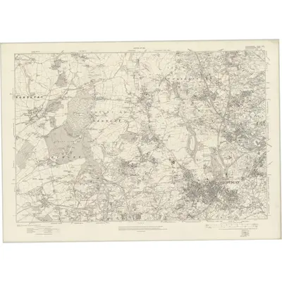 1913 Map of Staffordshire LXVII, 1921 Print