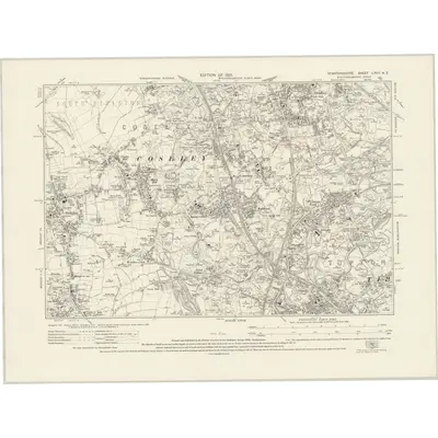 1913 Map of Staffordshire LXVII.NE, 1921 Print