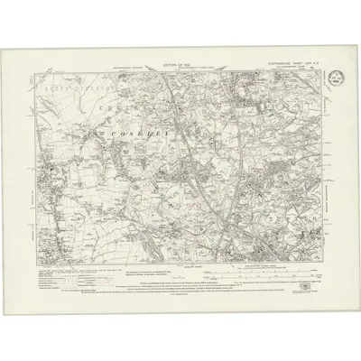 1913 Map of Staffordshire LXVII.NE, 1934 Print