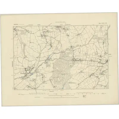 1881 Map of Staffordshire LXVII.NW, 1886 Print
