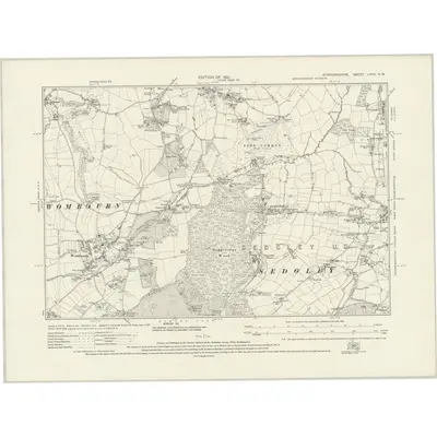 1913 Map of Staffordshire LXVII.NW, 1931 Print
