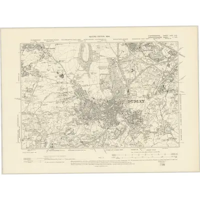 1901 Map of Staffordshire LXVII.SE, 1904 Print