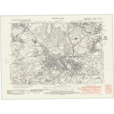 1938 Map of Staffordshire LXVII.SE, 1947 Print
