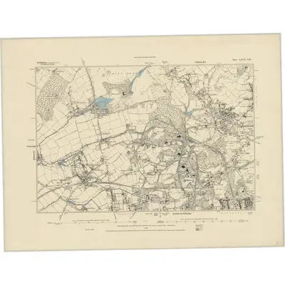 1881 Map of Staffordshire LXVII.SW, 1886 Print