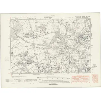 1938 Map of Staffordshire LXVII.SW, 1947 Print