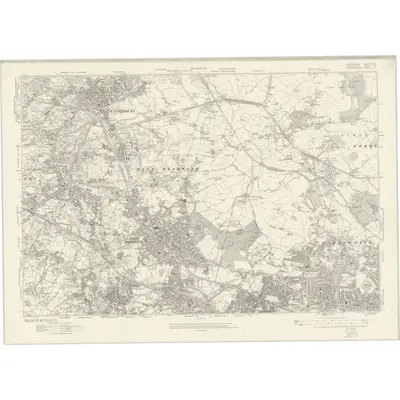 1912 Map of Staffordshire LXVIII, 1921 Print