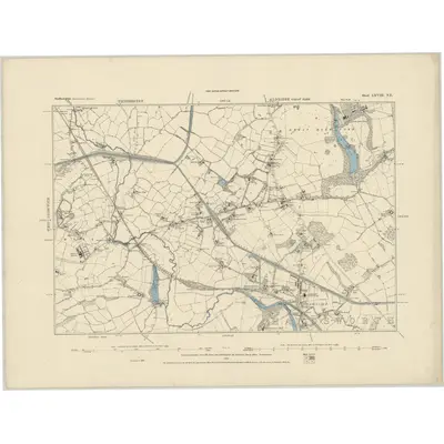 1885 Map of Staffordshire LXVIII.NE, 1886 Print