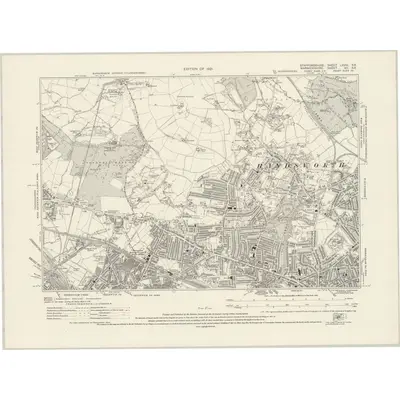 1913 Map of Staffordshire LXVIII.SE, 1921 Print