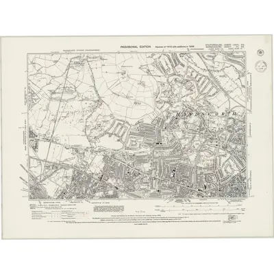 1938 Map of Staffordshire LXVIII.SE, 1944 Print