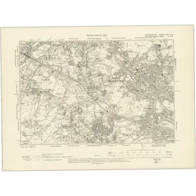 1902 Map of Staffordshire LXVIII.SW, 1904 Print