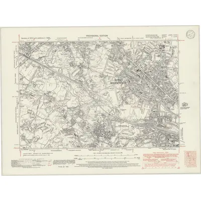 1938 Map of Staffordshire LXVIII.SW, 1947 Print