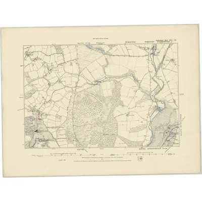 1882 Map of Staffordshire LXX.NE, 1887 Print