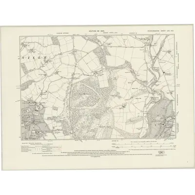 1921 Map of Staffordshire LXX.NE, 1925 Print