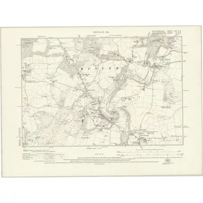 1921 Map of Staffordshire LXX.SE, 1925 Print