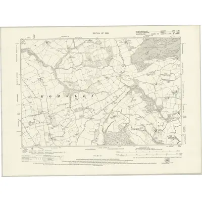 1921 Map of Staffordshire LXX.SW, 1925 Print