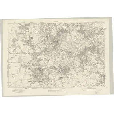 1914 Map of Staffordshire LXXI, 1921 Print