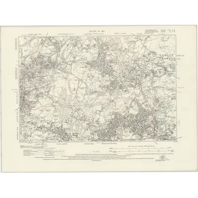 1914 Map of Staffordshire LXXI.NE, 1921 Print