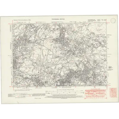 1938 Map of Staffordshire LXXI.NE, 1946 Print