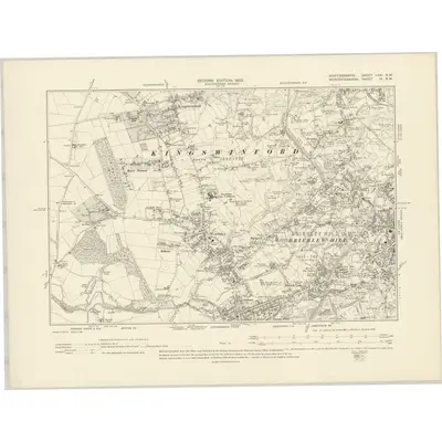 1901 Map of Staffordshire LXXI.NW, 1903 Print