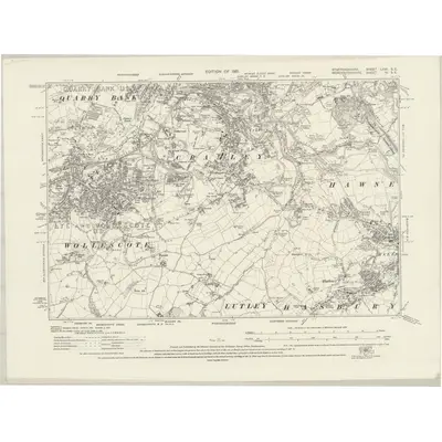 1914 Map of Staffordshire LXXI.SE, 1921 Print