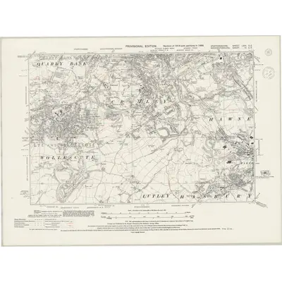 1938 Map of Staffordshire LXXI.SE, 1944 Print