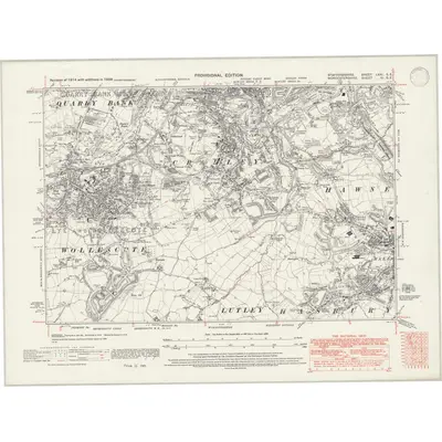 1938 Map of Staffordshire LXXI.SE, 1946 Print