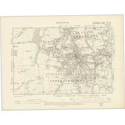 1901 Map of Staffordshire LXXI.SW, 1903 Print