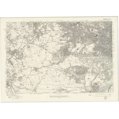 1913 Map of Staffordshire LXXII, 1921 Print