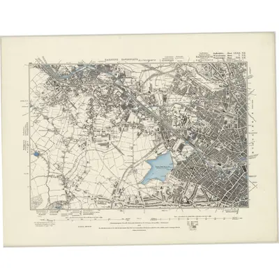 1886 Map of Staffordshire LXXII.NE, 1890 Print