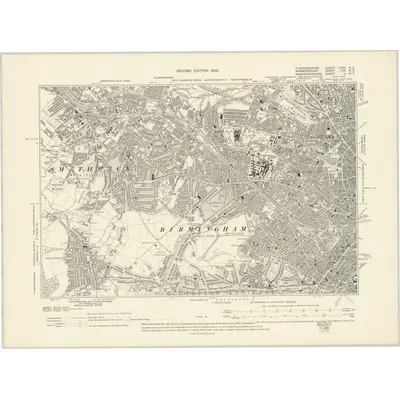 1902 Map of Staffordshire LXXII.NE, 1905 Print