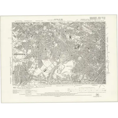 1913 Map of Staffordshire LXXII.NE, 1921 Print