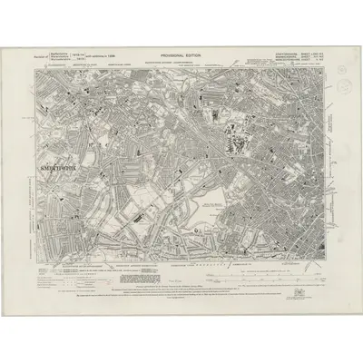 1938 Map of Staffordshire LXXII.NE, 1944 Print