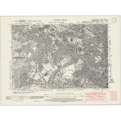 1938 Map of Staffordshire LXXII.NE, 1946 Print