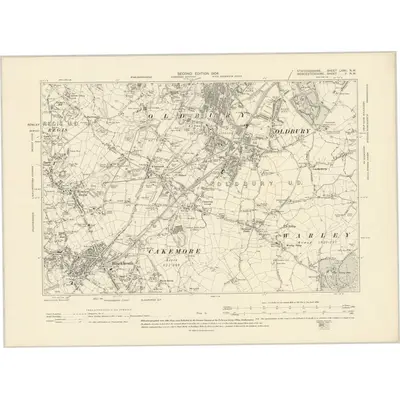 1902 Map of Staffordshire LXXII.NW, 1904 Print
