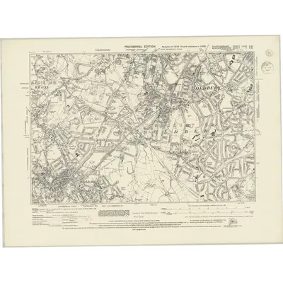 1938 Map of Staffordshire LXXII.NW, 1944 Print