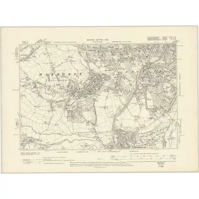 1901 Map of Staffordshire LXXII.SE, 1905 Print