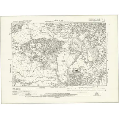 1913 Map of Staffordshire LXXII.SE, 1921 Print