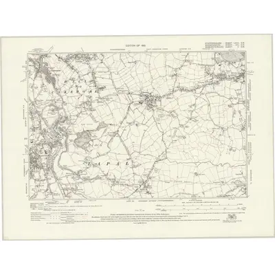 1914 Map of Staffordshire LXXII.SW, 1921 Print