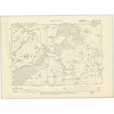 1901 Map of Staffordshire LXXIV.NW, 1904 Print
