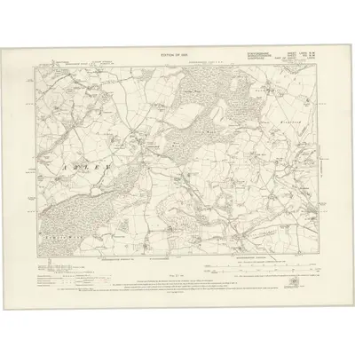 1921 Map of Staffordshire LXXIV.NW, 1925 Print
