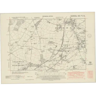 1938 Map of Staffordshire LXXV.NW, 1948 Print
