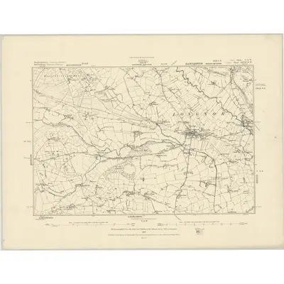 1878 Map of Staffordshire V.NW, 1884 Print