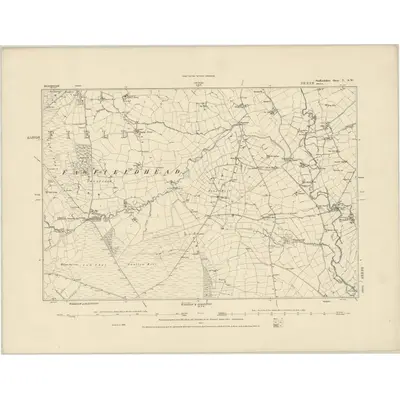 1878 Map of Staffordshire V.SW, 1887 Print